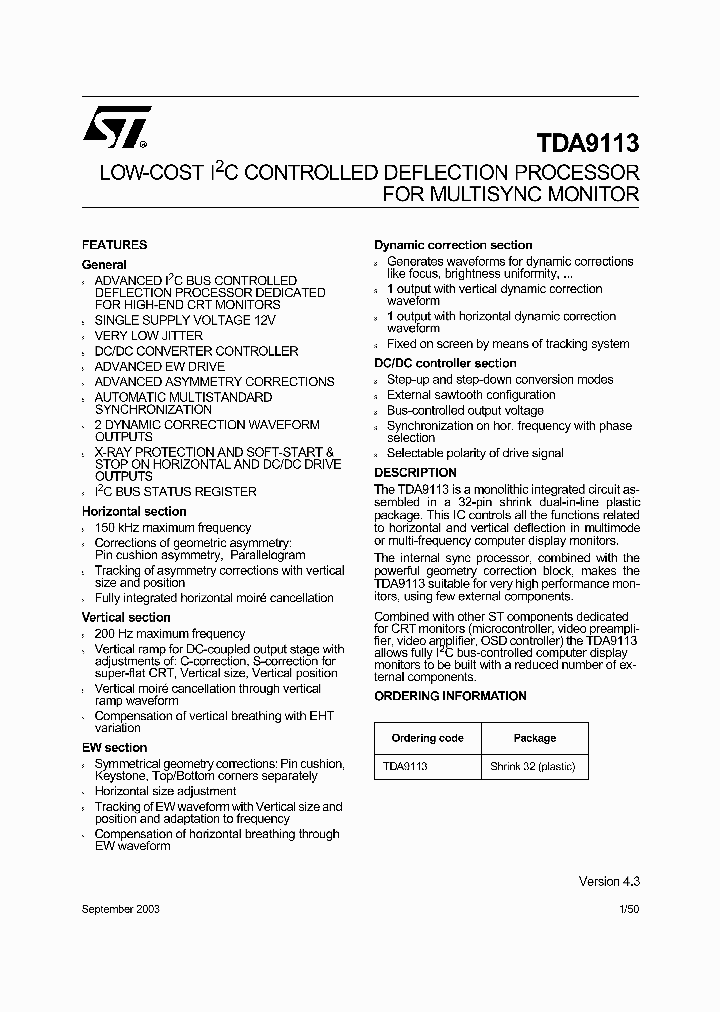 TDA9113_334406.PDF Datasheet