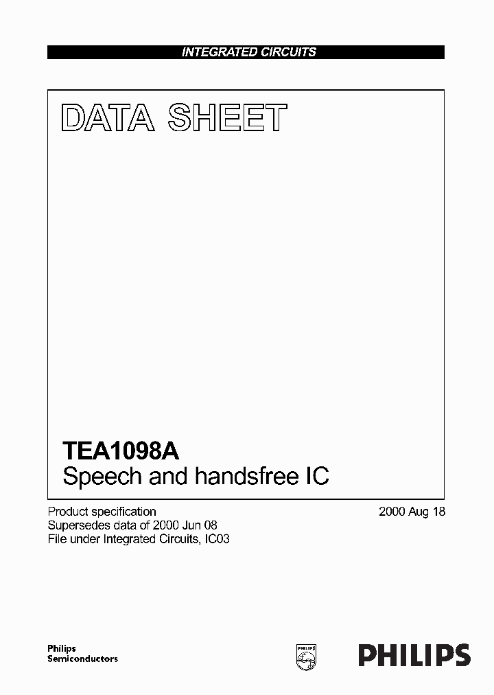 TEA1098A_351237.PDF Datasheet