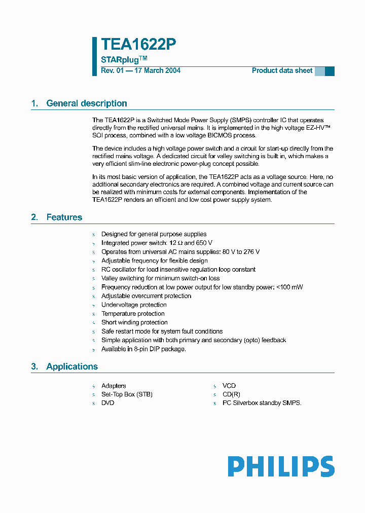 TEA1622P_333734.PDF Datasheet