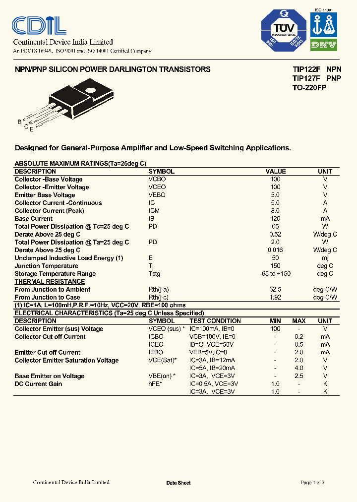 TIP122F_367578.PDF Datasheet