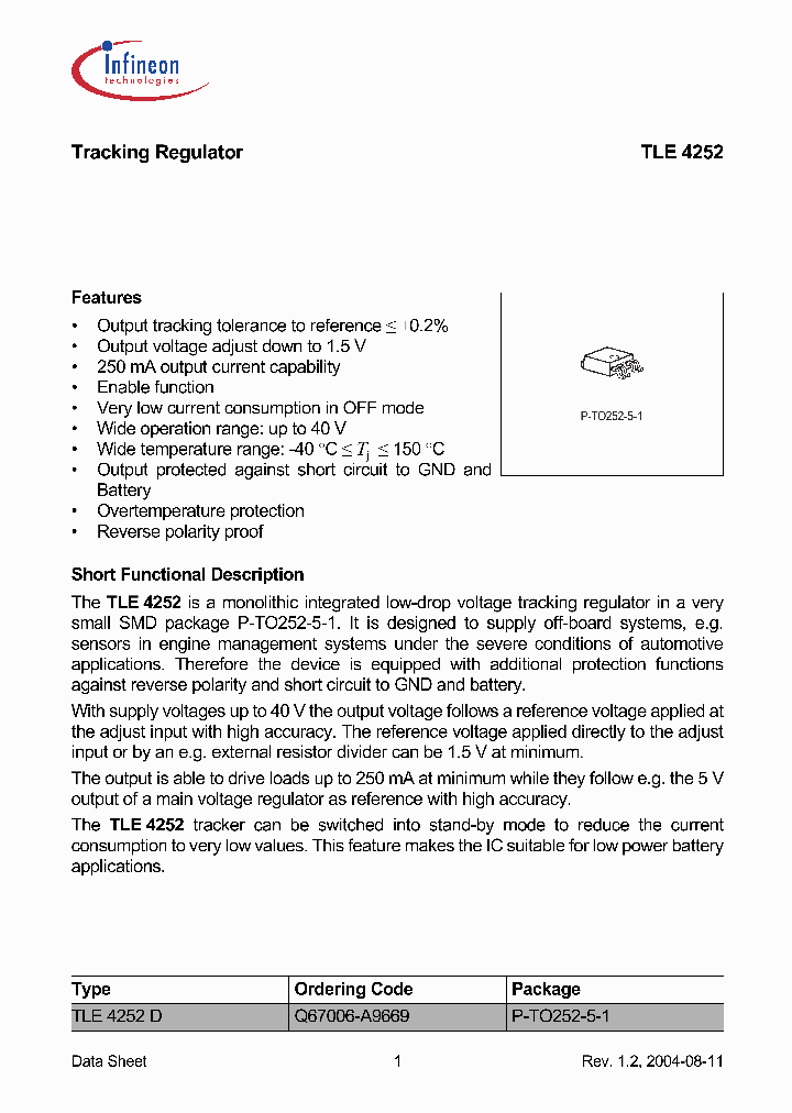 TLE4252_380727.PDF Datasheet
