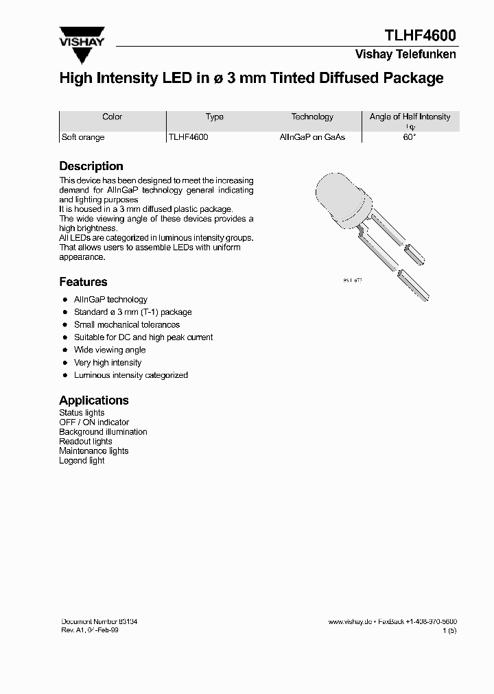 TLHF4600_364949.PDF Datasheet