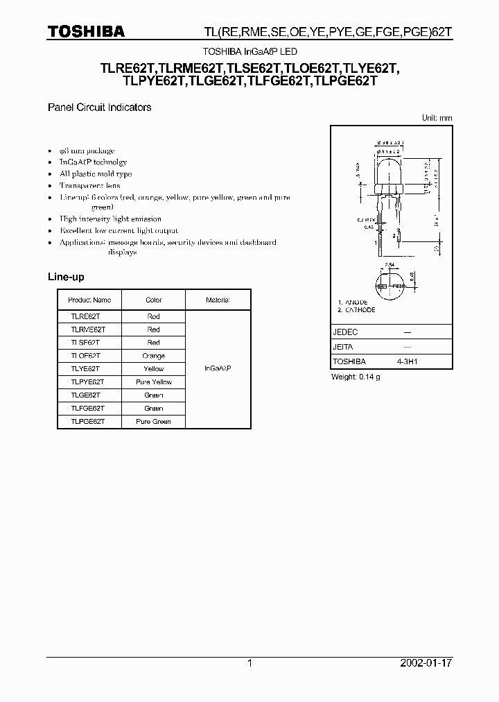 TLYE62T_66268.PDF Datasheet