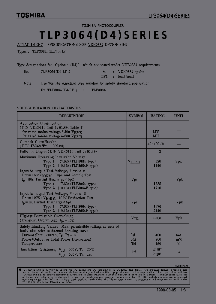 TLP3064D4SERIES_315945.PDF Datasheet