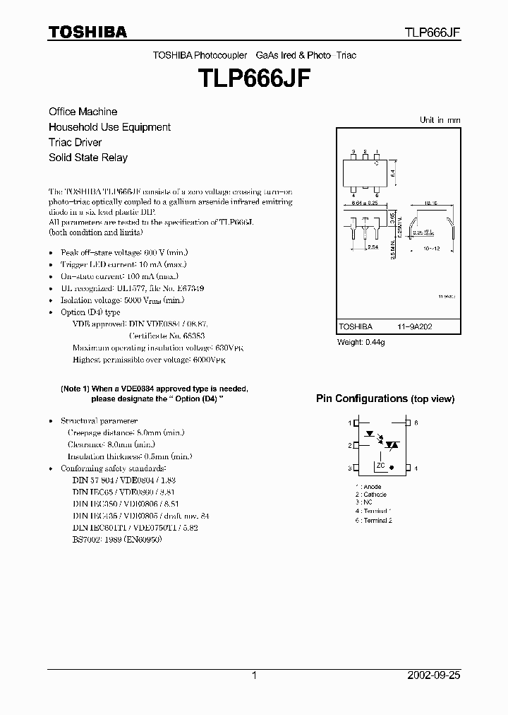TLP666JF_323454.PDF Datasheet