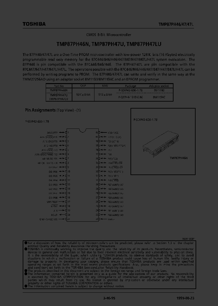 TMP87PH46N_184947.PDF Datasheet