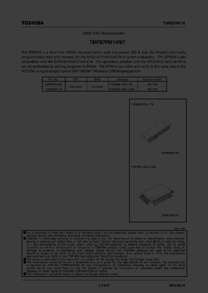 TMP87PM14F_357274.PDF Datasheet