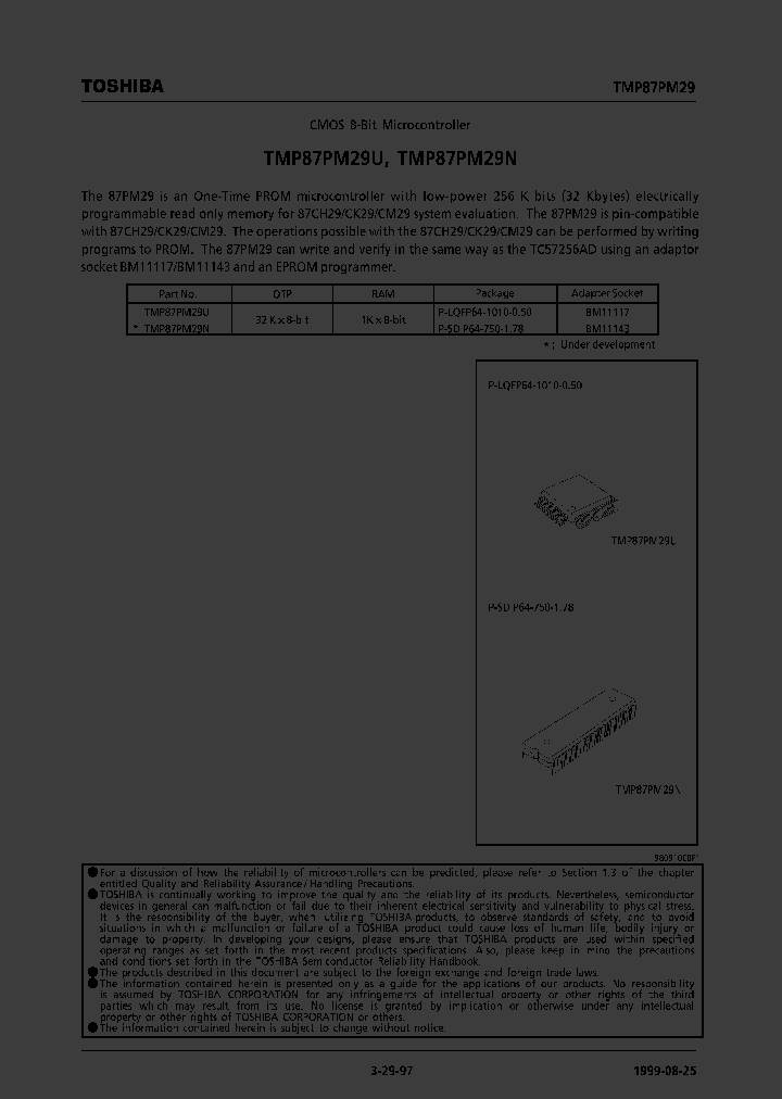 TMP87PM29N_365309.PDF Datasheet