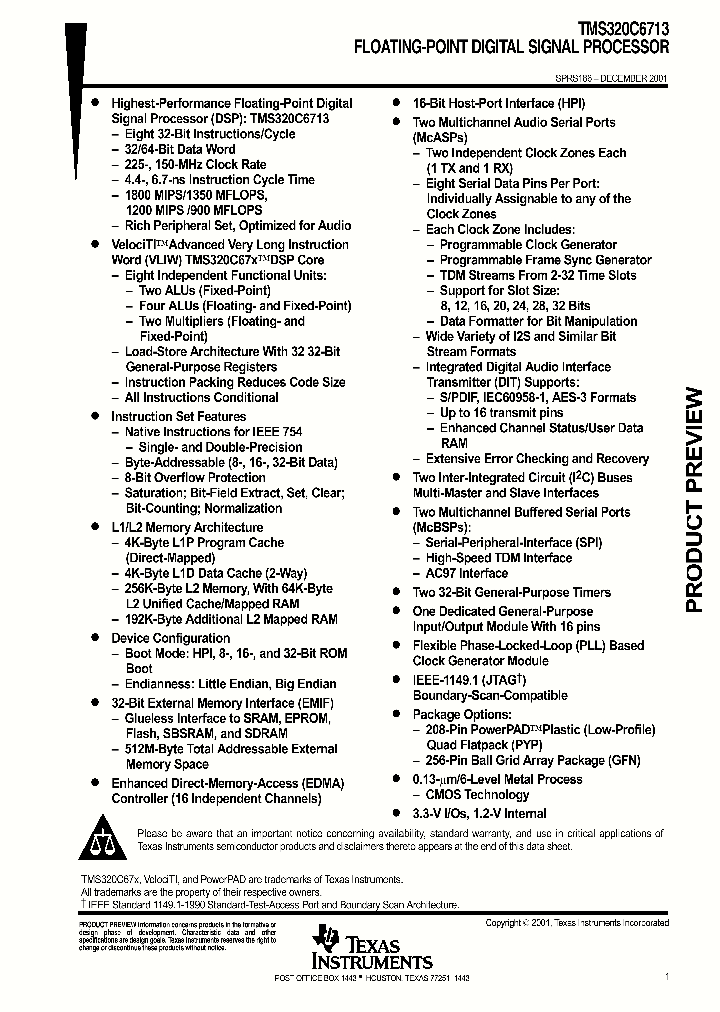 TMS320C6713_203210.PDF Datasheet