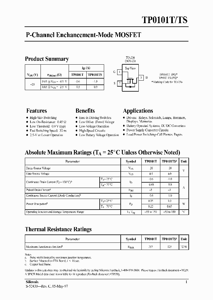 TP0101TS_308836.PDF Datasheet