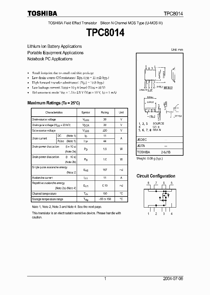 TPC8014_378979.PDF Datasheet