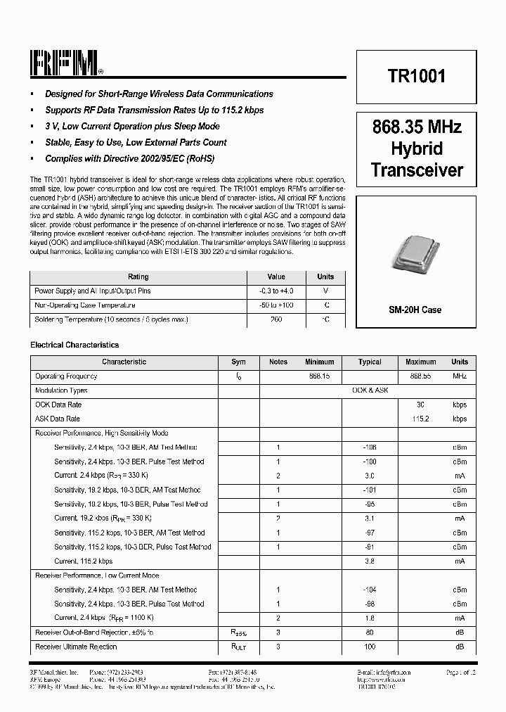TR1001_362631.PDF Datasheet