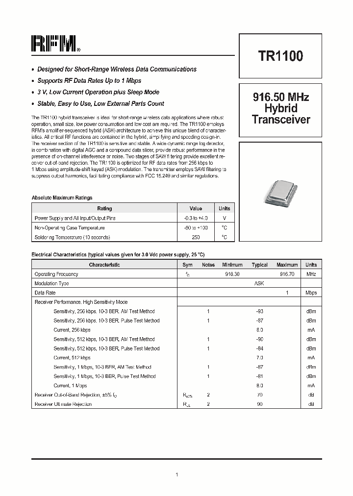 TR1100_319574.PDF Datasheet