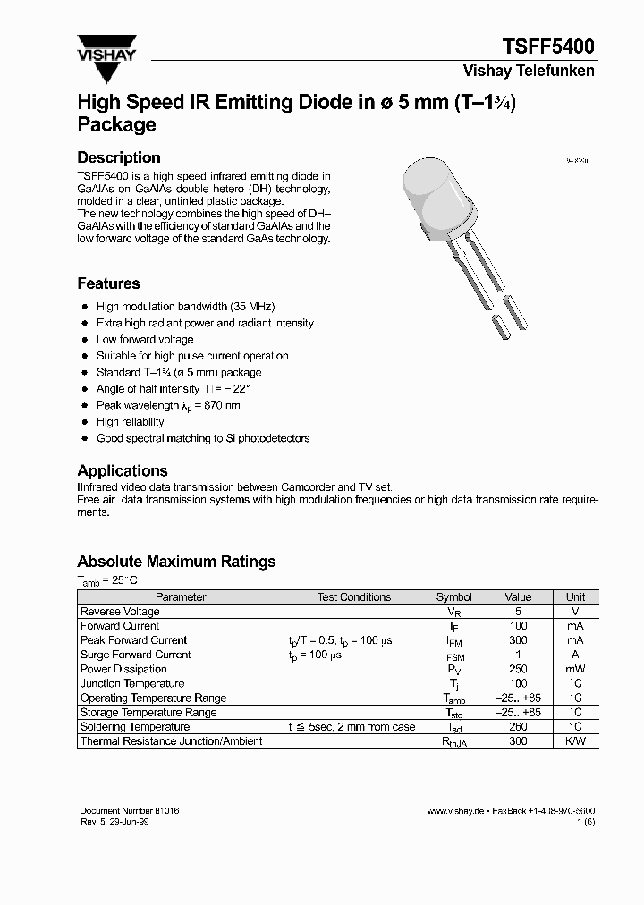 TSFF5400_365612.PDF Datasheet