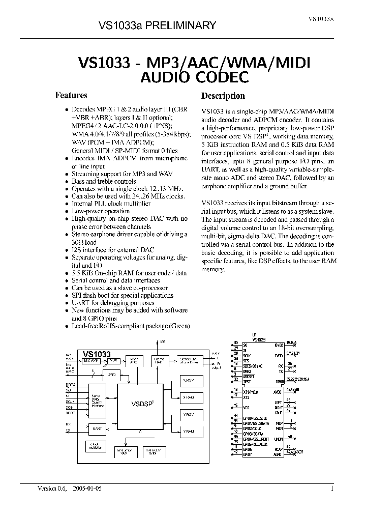 VS1033_381353.PDF Datasheet