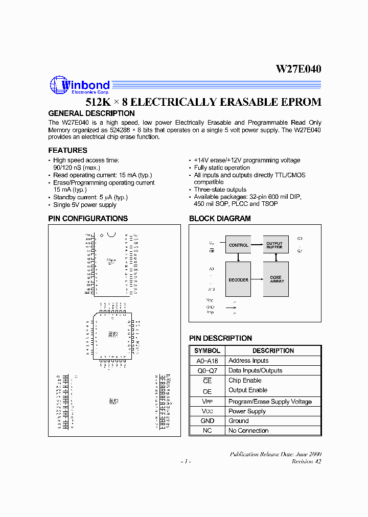 W27E040_333277.PDF Datasheet