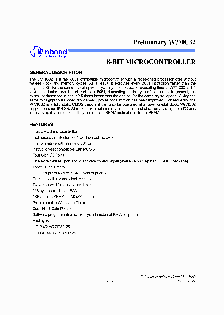 W77IC32_344445.PDF Datasheet