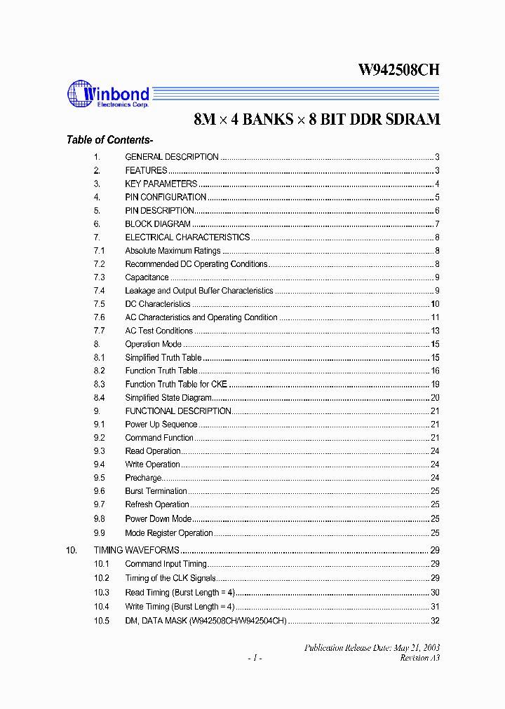 W942508CH_308105.PDF Datasheet