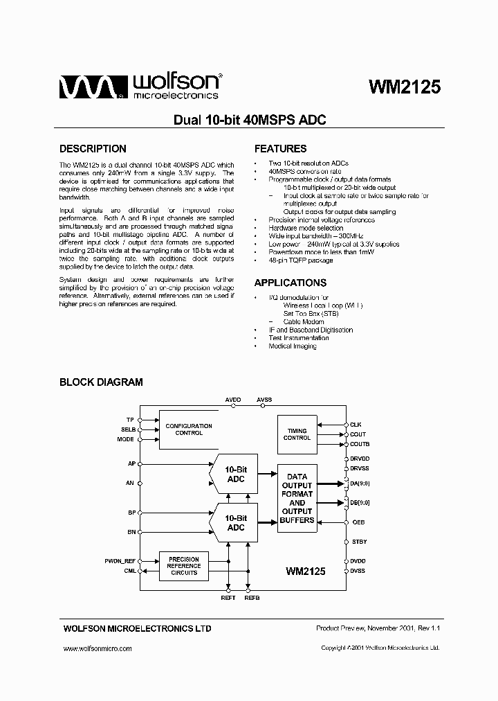 WM2125_329141.PDF Datasheet