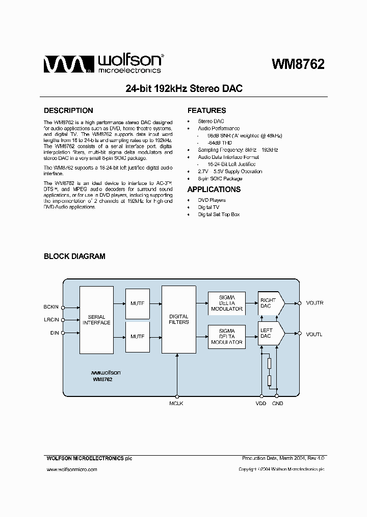 WM8762_314836.PDF Datasheet