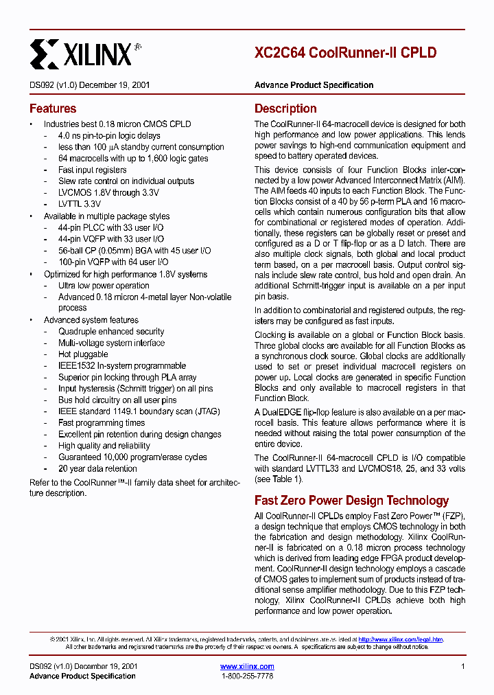 XC2C64-7VQ_317954.PDF Datasheet