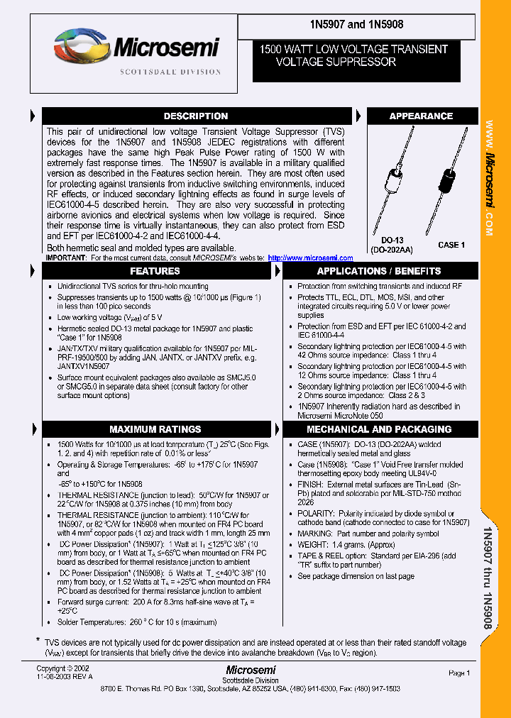 1N5908TR_411475.PDF Datasheet