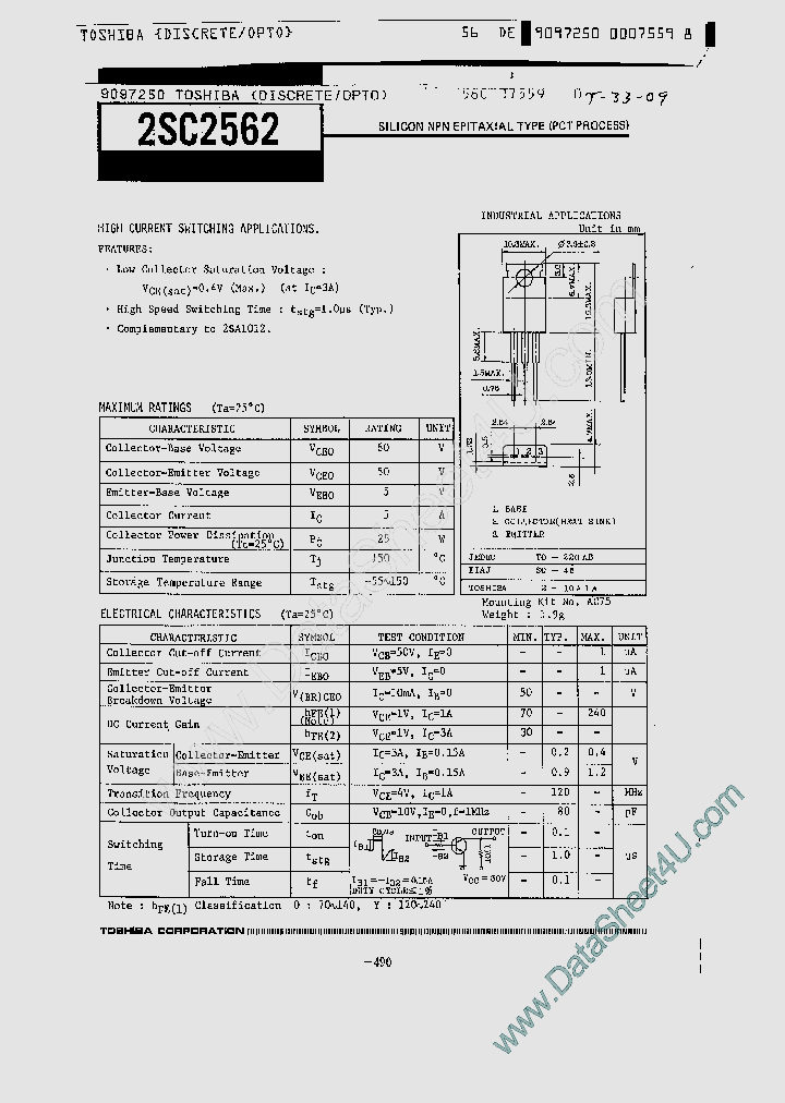 2SC2562_394884.PDF Datasheet