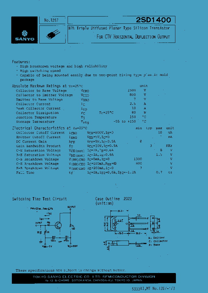 2SD1400_400769.PDF Datasheet