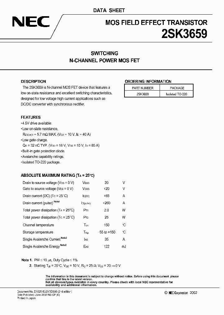 2SK3659_403158.PDF Datasheet