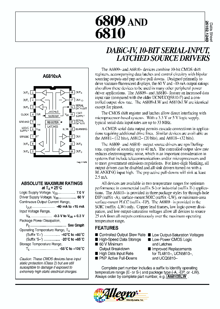 A6810ELW_424286.PDF Datasheet