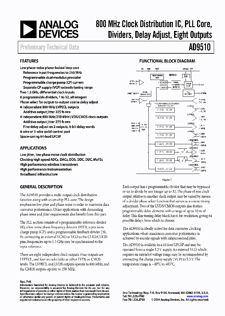 AD9510_390117.PDF Datasheet