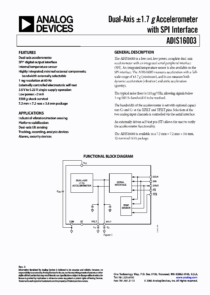 ADISB16003CCCZ_433302.PDF Datasheet