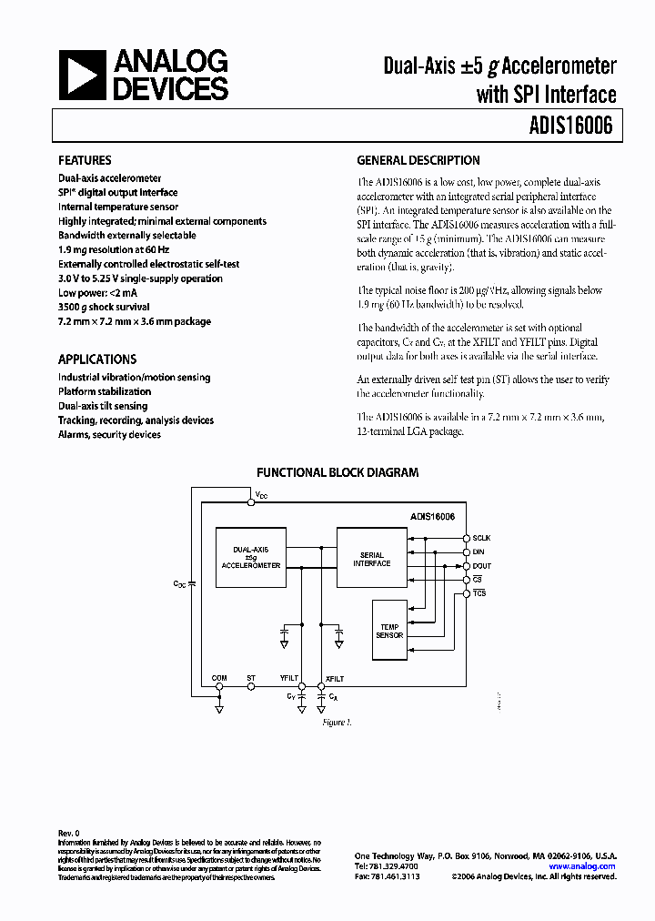 ADISB16006_433304.PDF Datasheet
