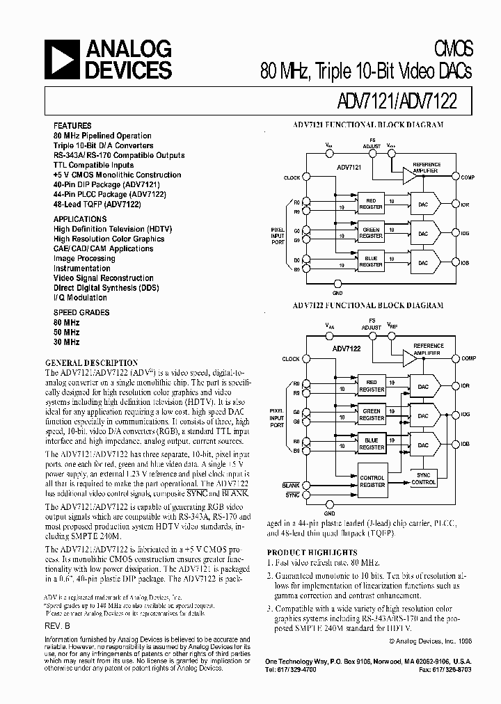 ADV7121_410267.PDF Datasheet