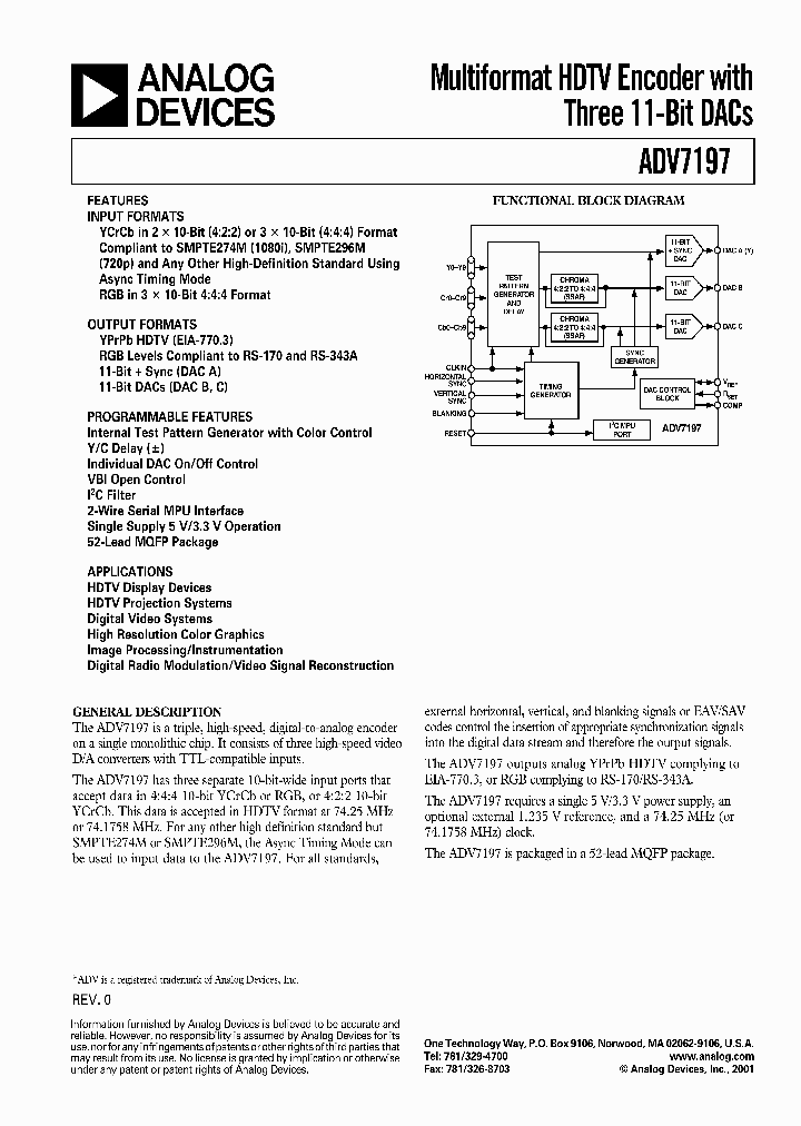ADV7197KSZ_389283.PDF Datasheet