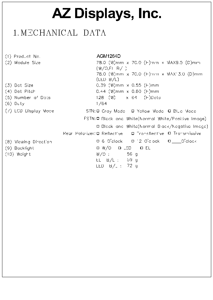 AGM1264D_388013.PDF Datasheet