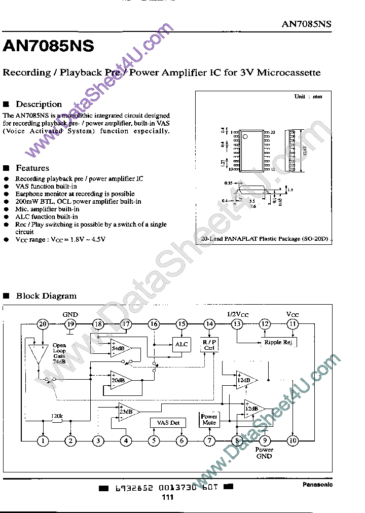 AN7085NS_395793.PDF Datasheet