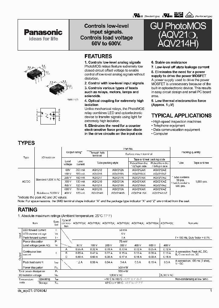 AQV217_408582.PDF Datasheet