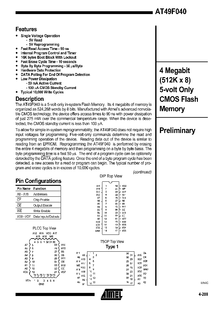 AT49F040_423063.PDF Datasheet