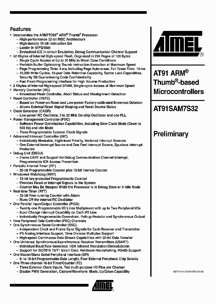 AT91SAM7S32_391065.PDF Datasheet