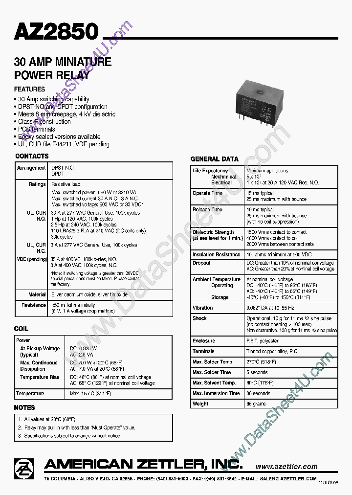 AZ2850_398766.PDF Datasheet