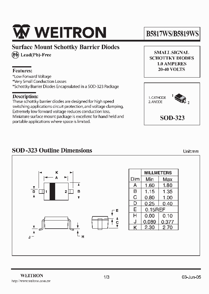 B5819WS_434304.PDF Datasheet
