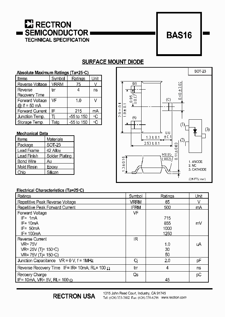 BAS16_419531.PDF Datasheet