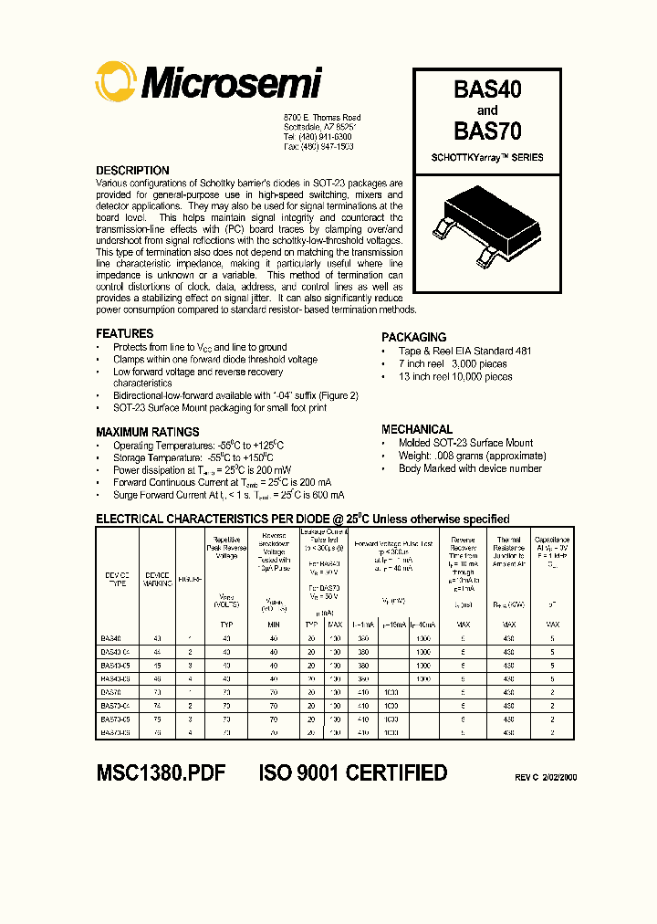 BAS70_402130.PDF Datasheet