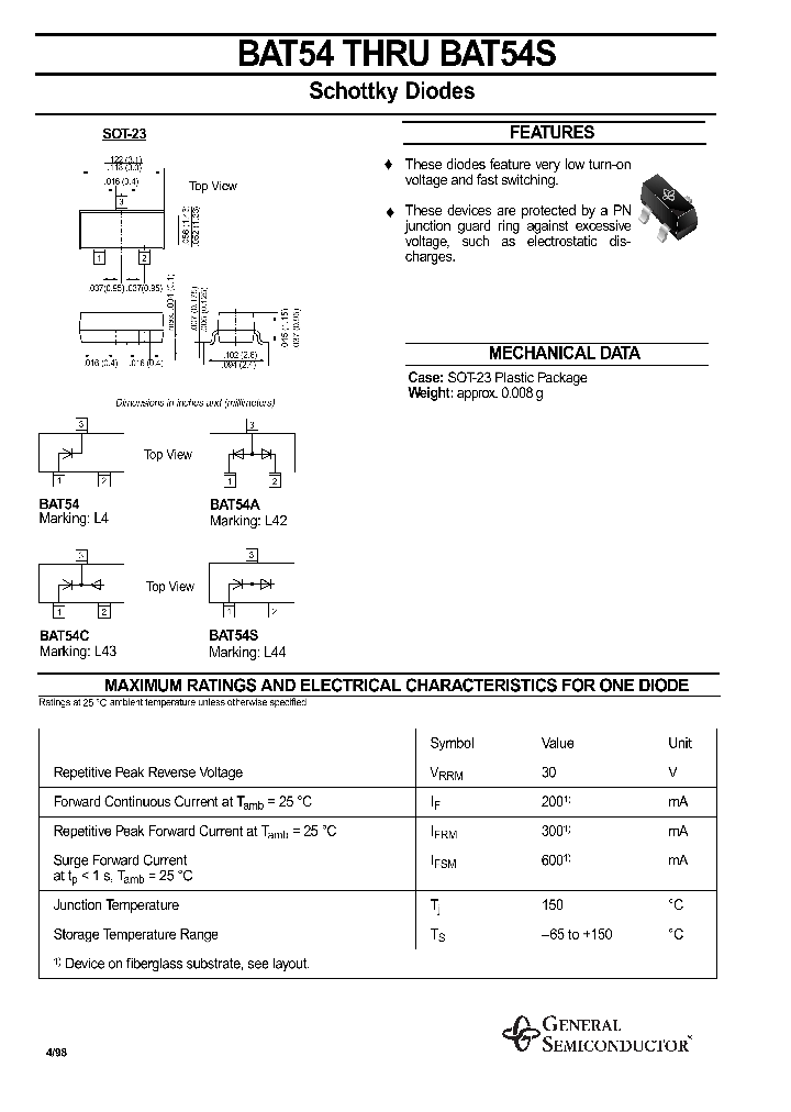 BAT54_433965.PDF Datasheet