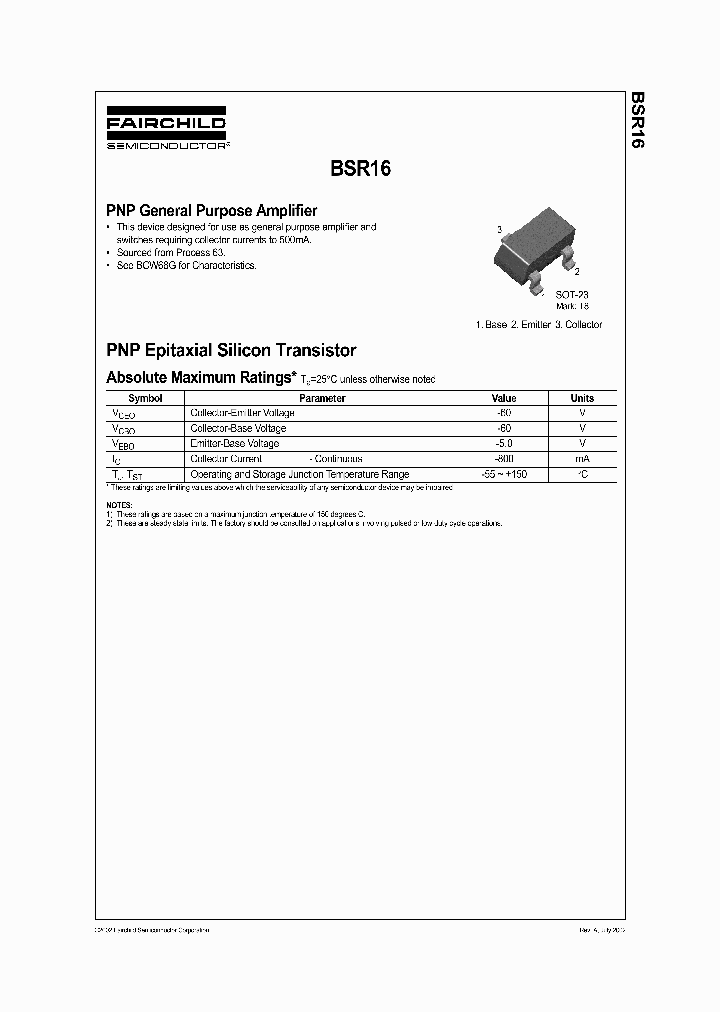 BSR16_415167.PDF Datasheet