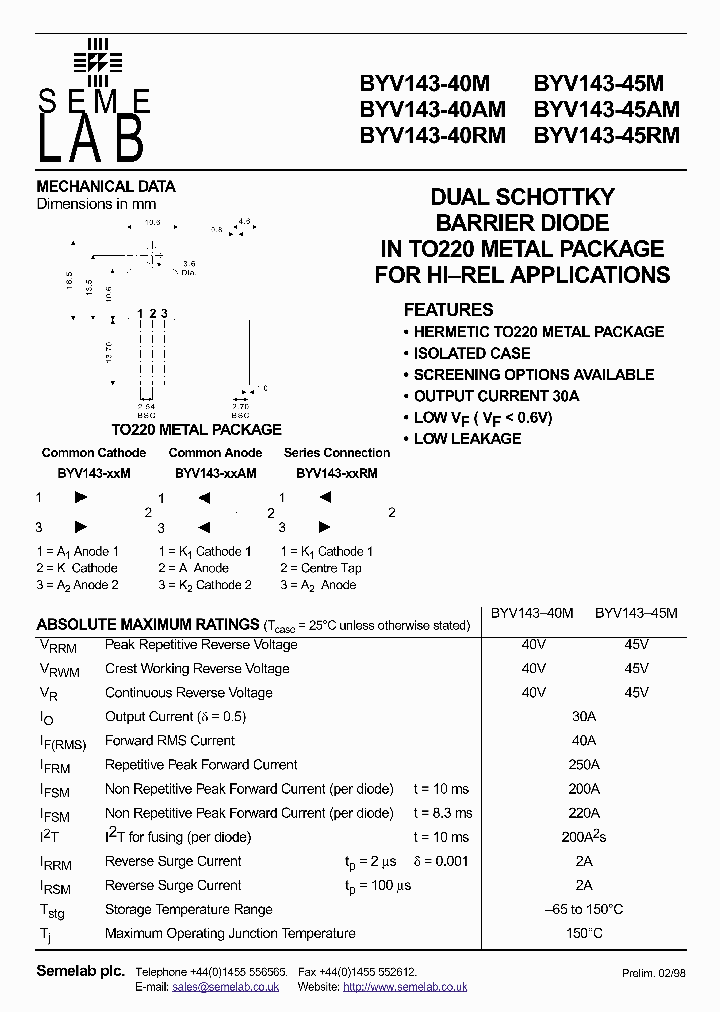 BYV143-45AM_429601.PDF Datasheet