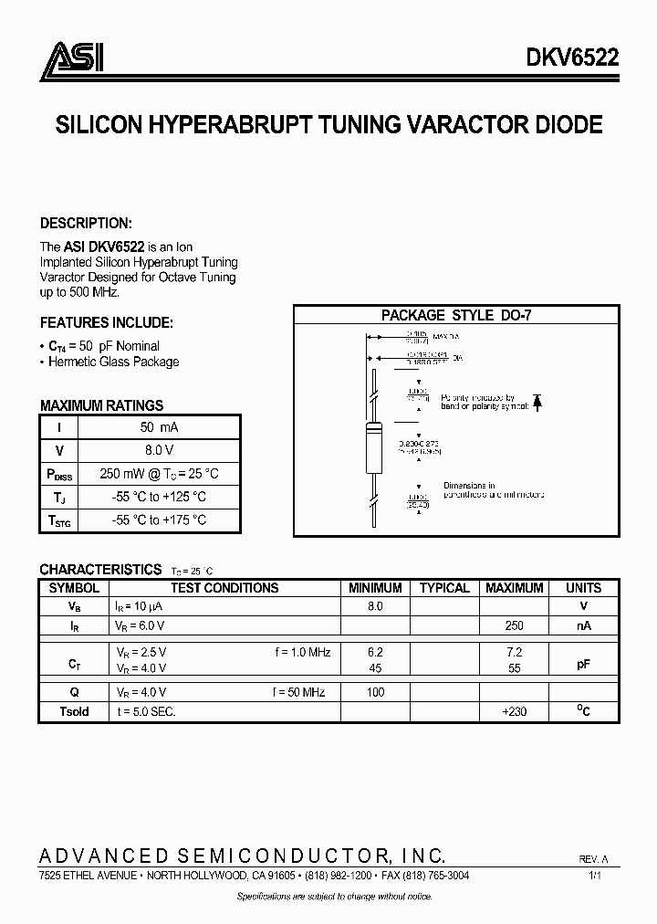 DKV6522_364923.PDF Datasheet