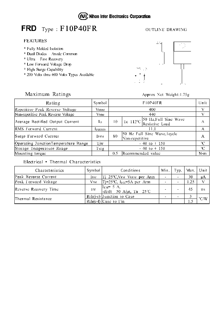 F10P40FR_427220.PDF Datasheet