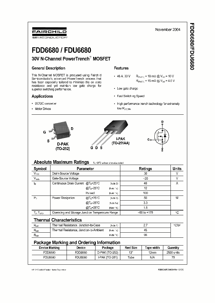 FDD6680_433352.PDF Datasheet